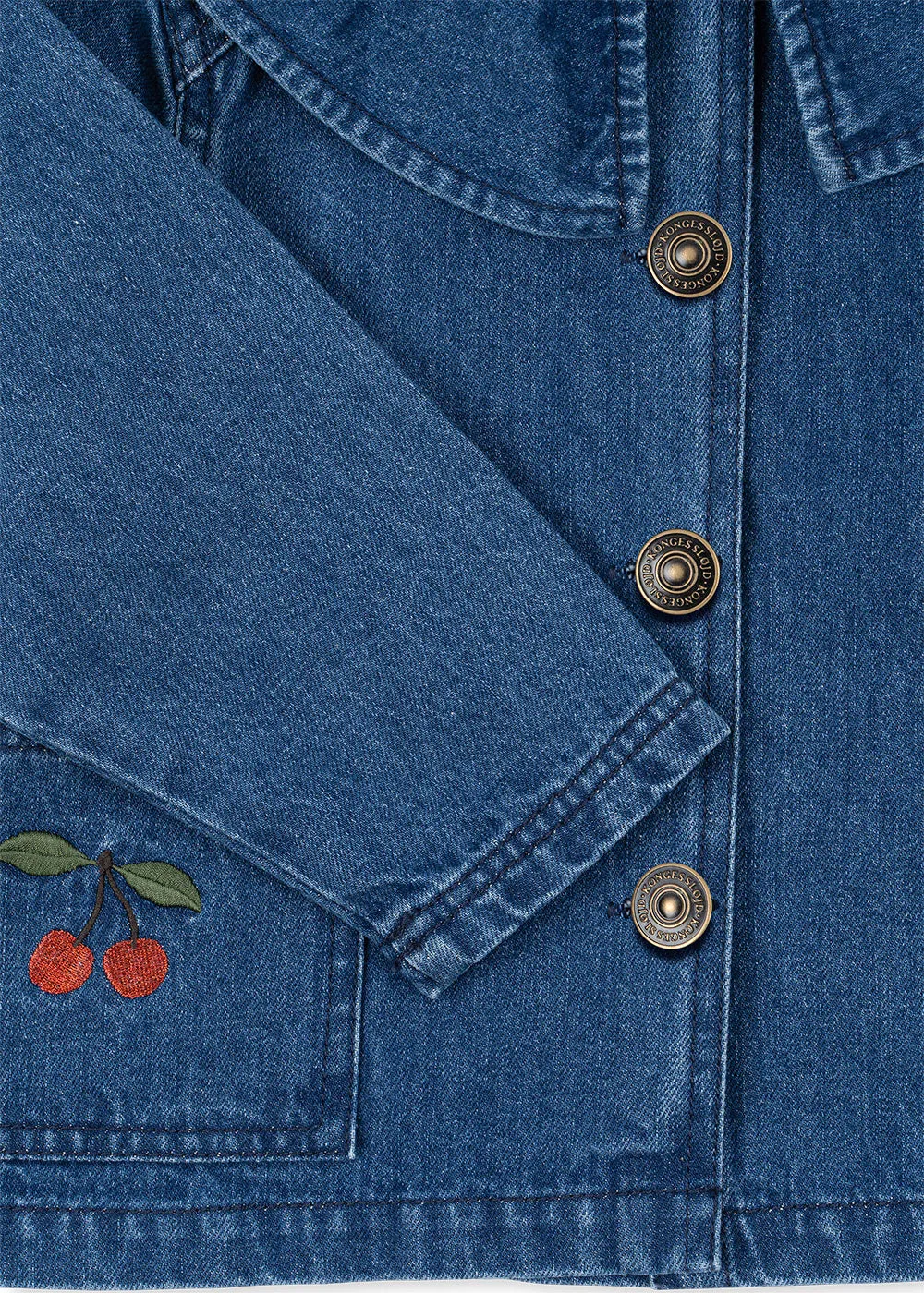 ( KS101582) Magot Demin Shirt Gots - Demin Blue Cherry
