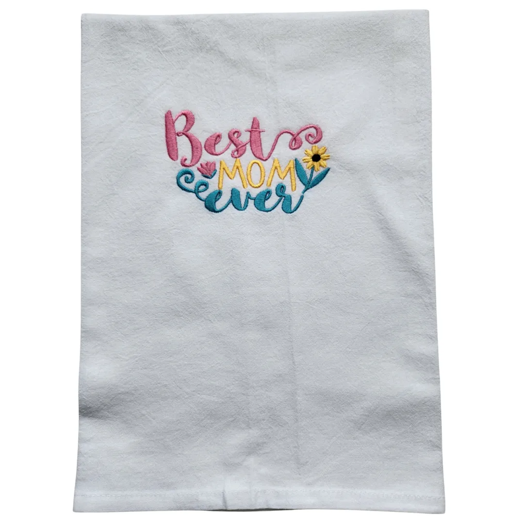 Best Mom Ever Embroidered Towel