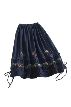 Boho Breeze Embroidered Skirts