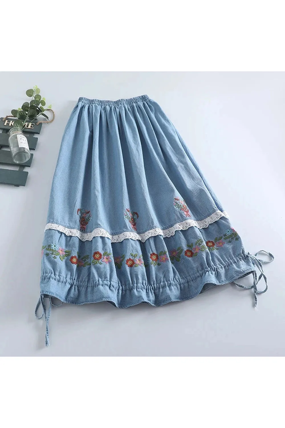 Boho Breeze Embroidered Skirts