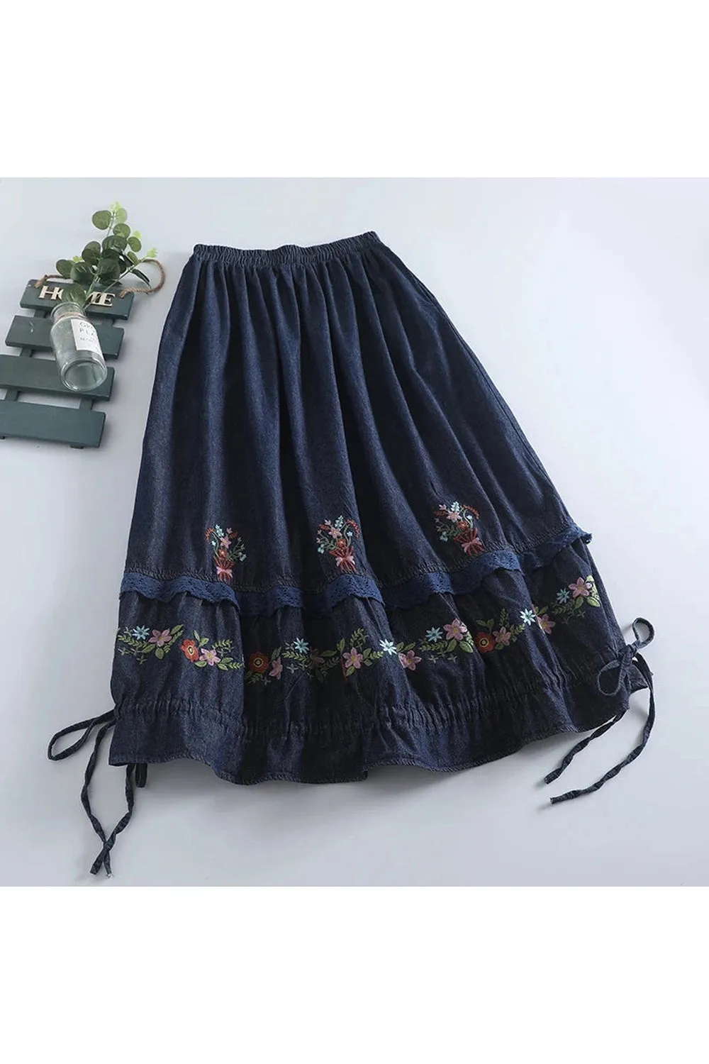Boho Breeze Embroidered Skirts