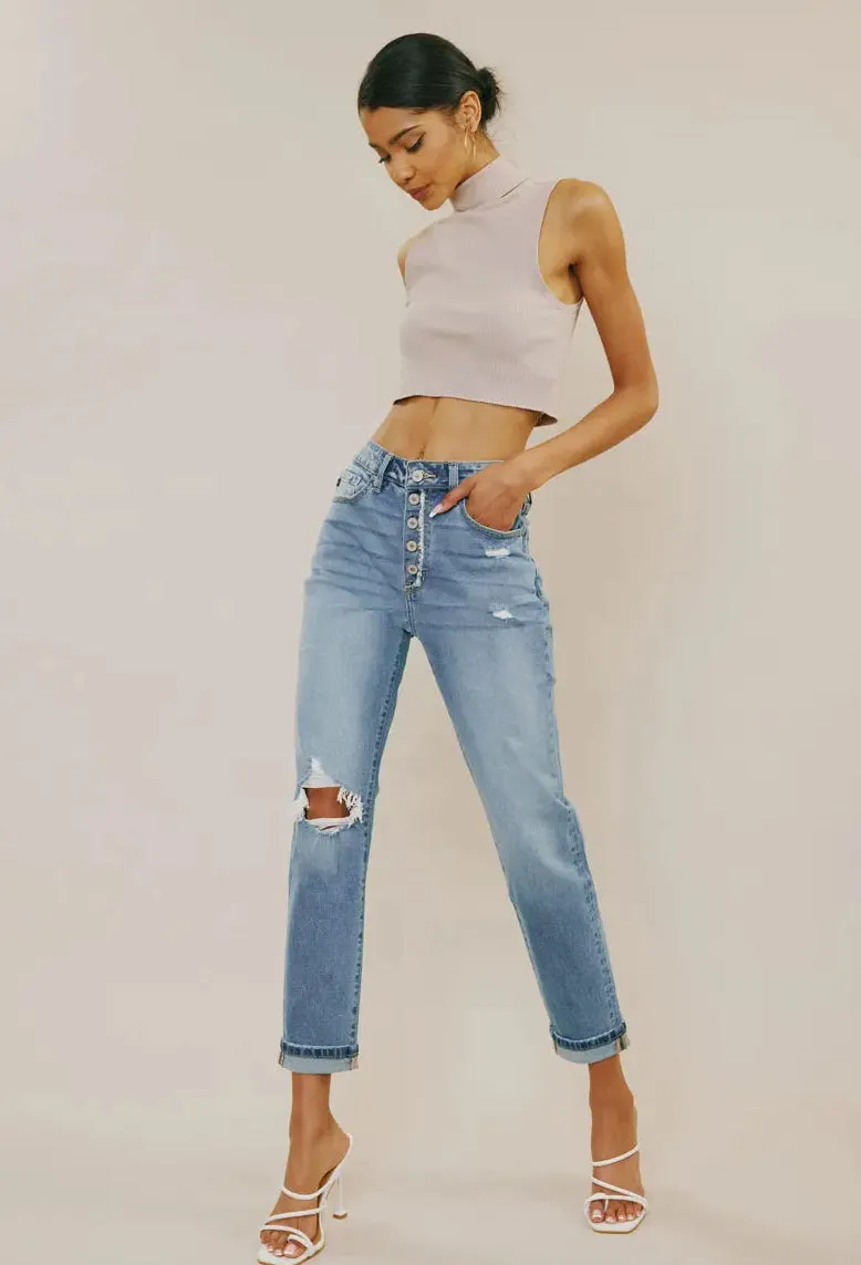 Button Fly Kancan Jeans