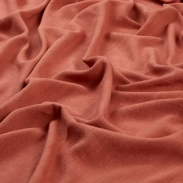 Clay Viscose Linen Slub