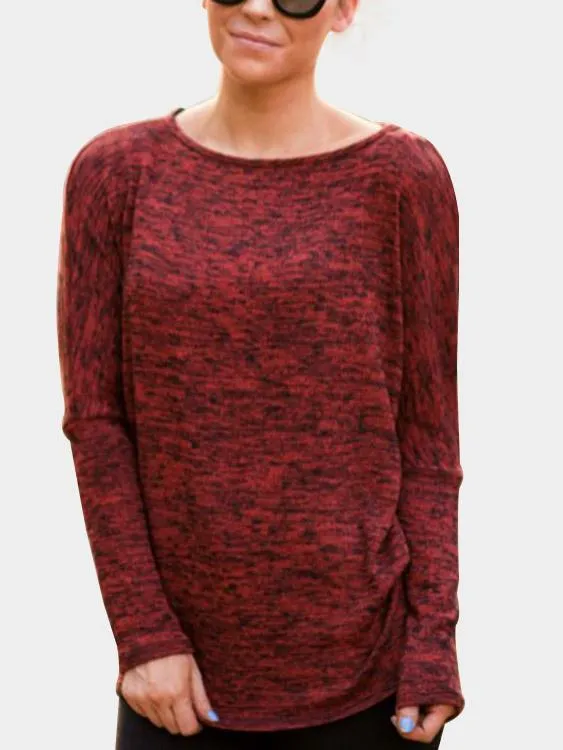 Custom Round Neck Long Sleeves Casual Tee