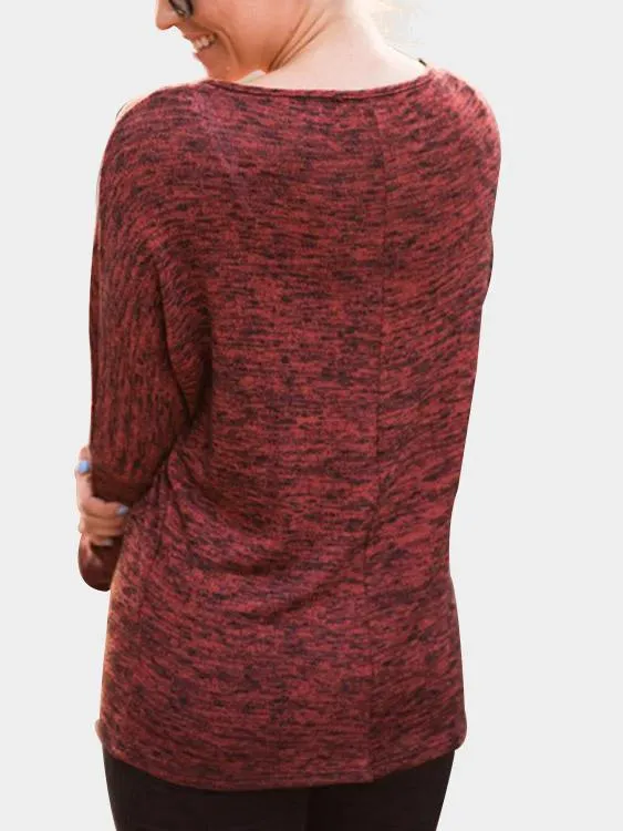 Custom Round Neck Long Sleeves Casual Tee