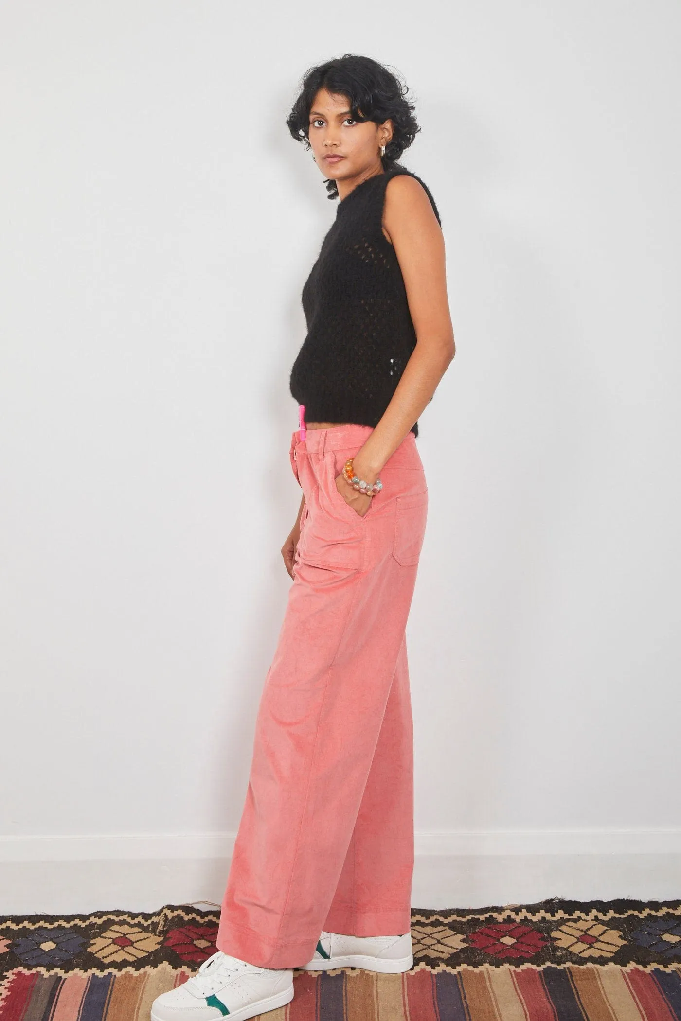 Dalston Sandy Pant Pink Cord