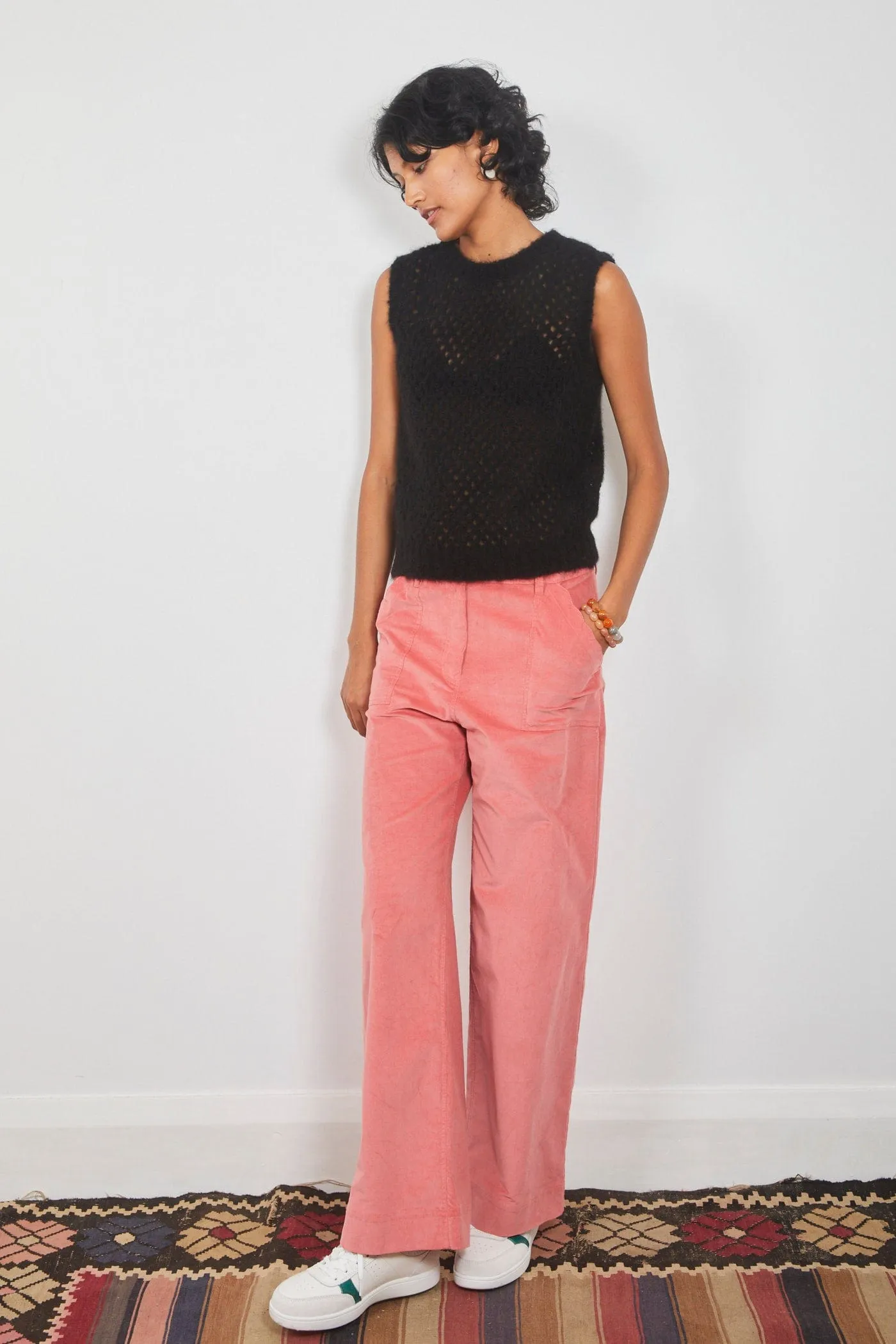 Dalston Sandy Pant Pink Cord
