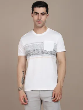 Dennis Lingo Striped Printed Slim Fit Pure Cotton T-shirt