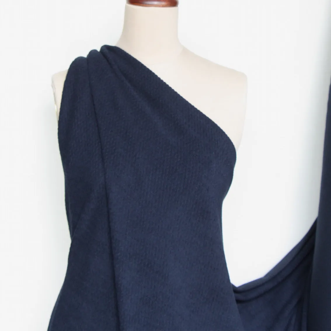 Dimpled Navy Jersey Knit