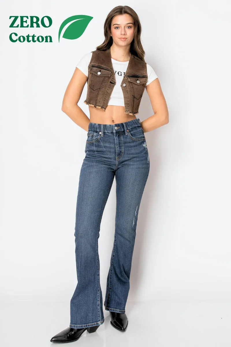 ECO ZERO COTTON Corset high Rise Phone Pocket Bootcut Jeans