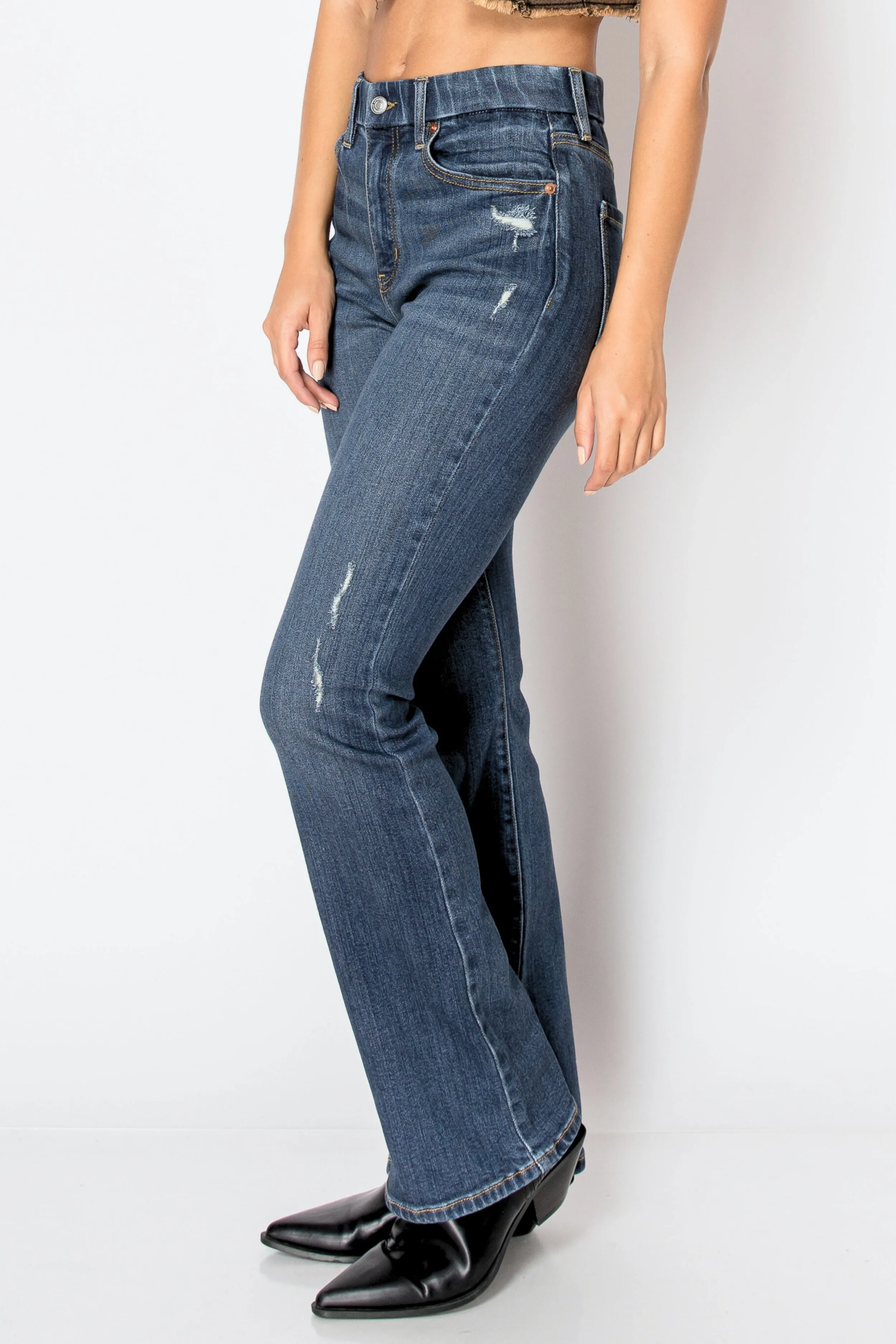 ECO ZERO COTTON Corset high Rise Phone Pocket Bootcut Jeans