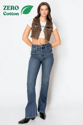 ECO ZERO COTTON Corset high Rise Phone Pocket Bootcut Jeans