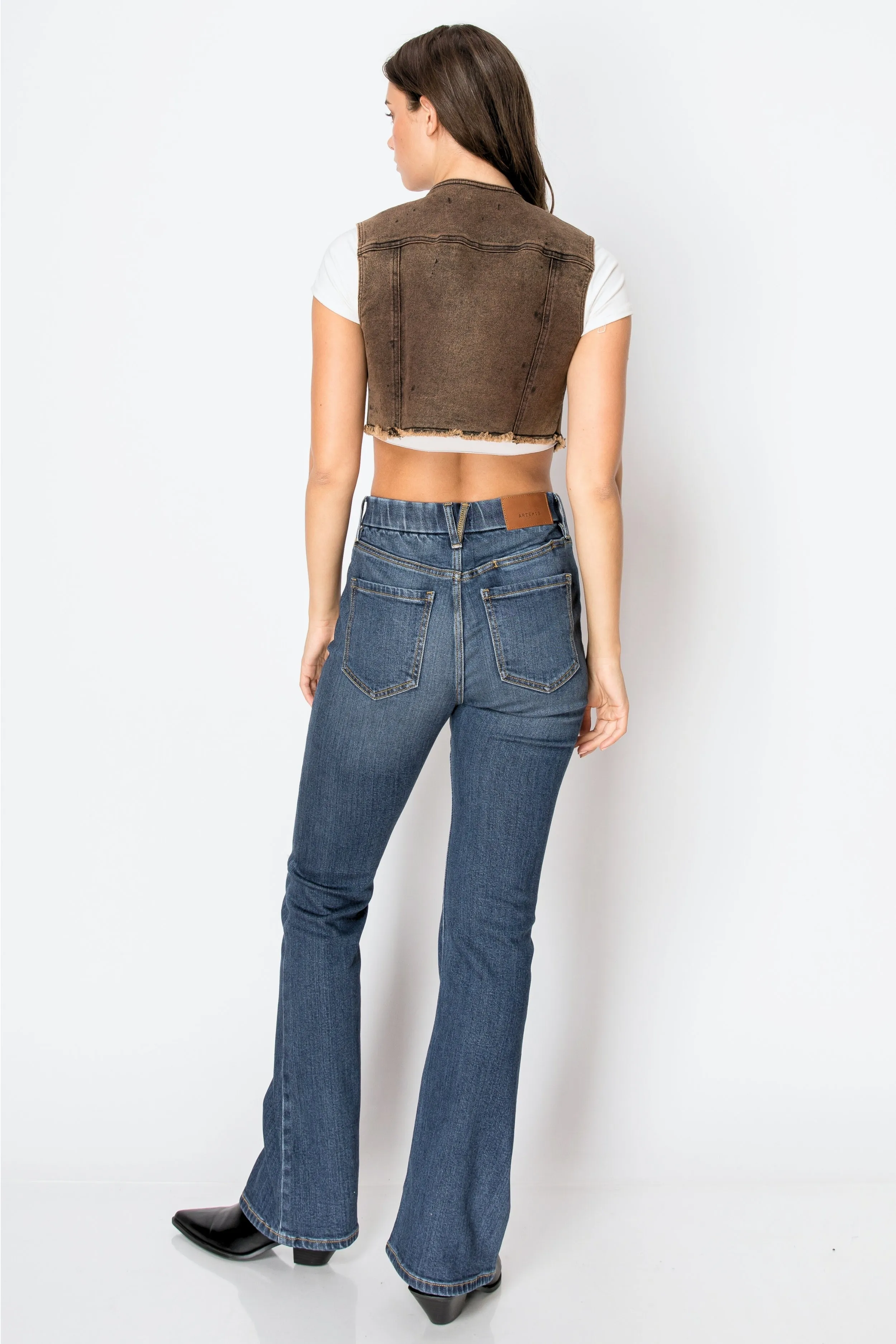 ECO ZERO COTTON Corset high Rise Phone Pocket Bootcut Jeans