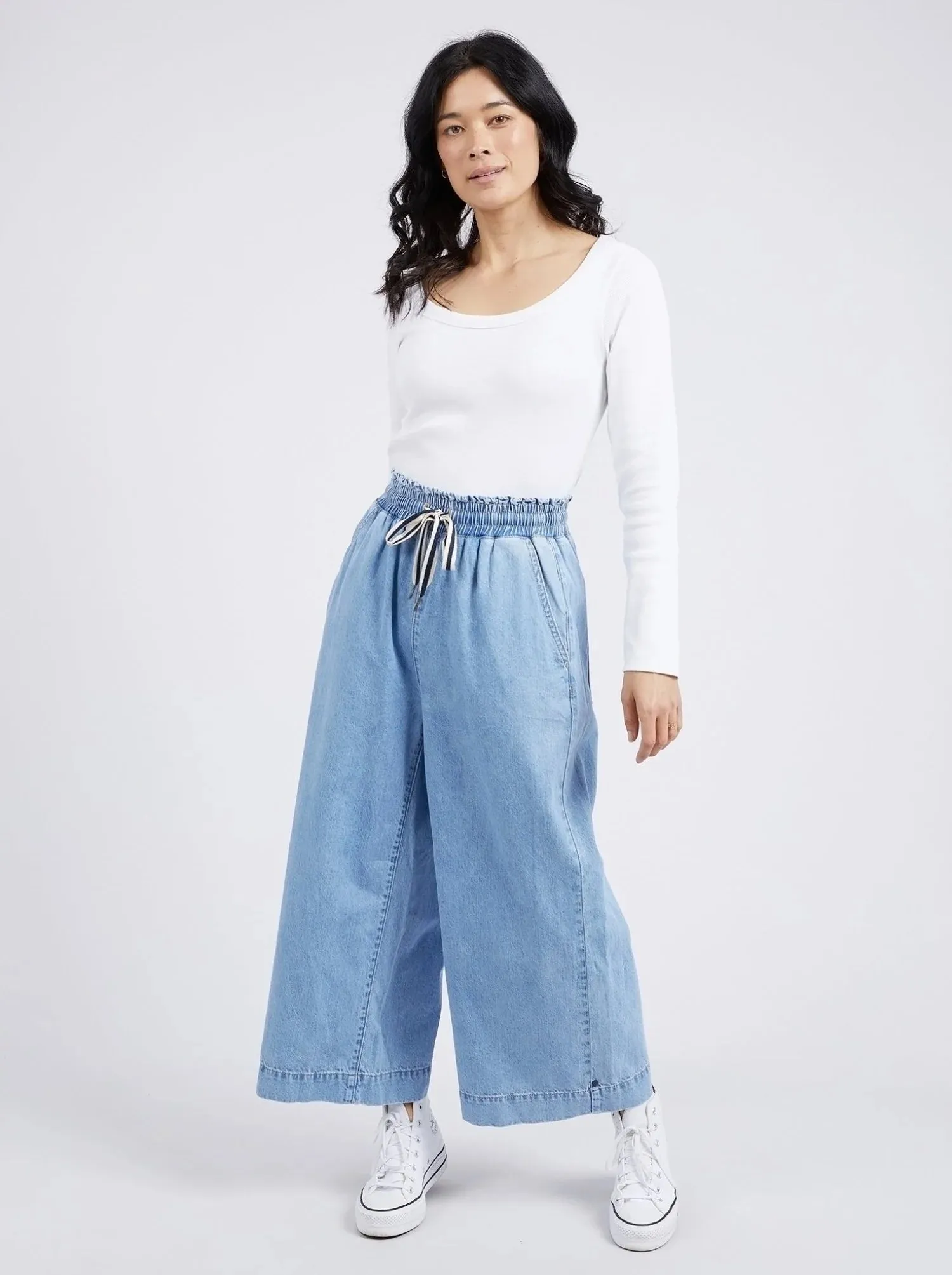 Greta Wide Leg Pant Blue