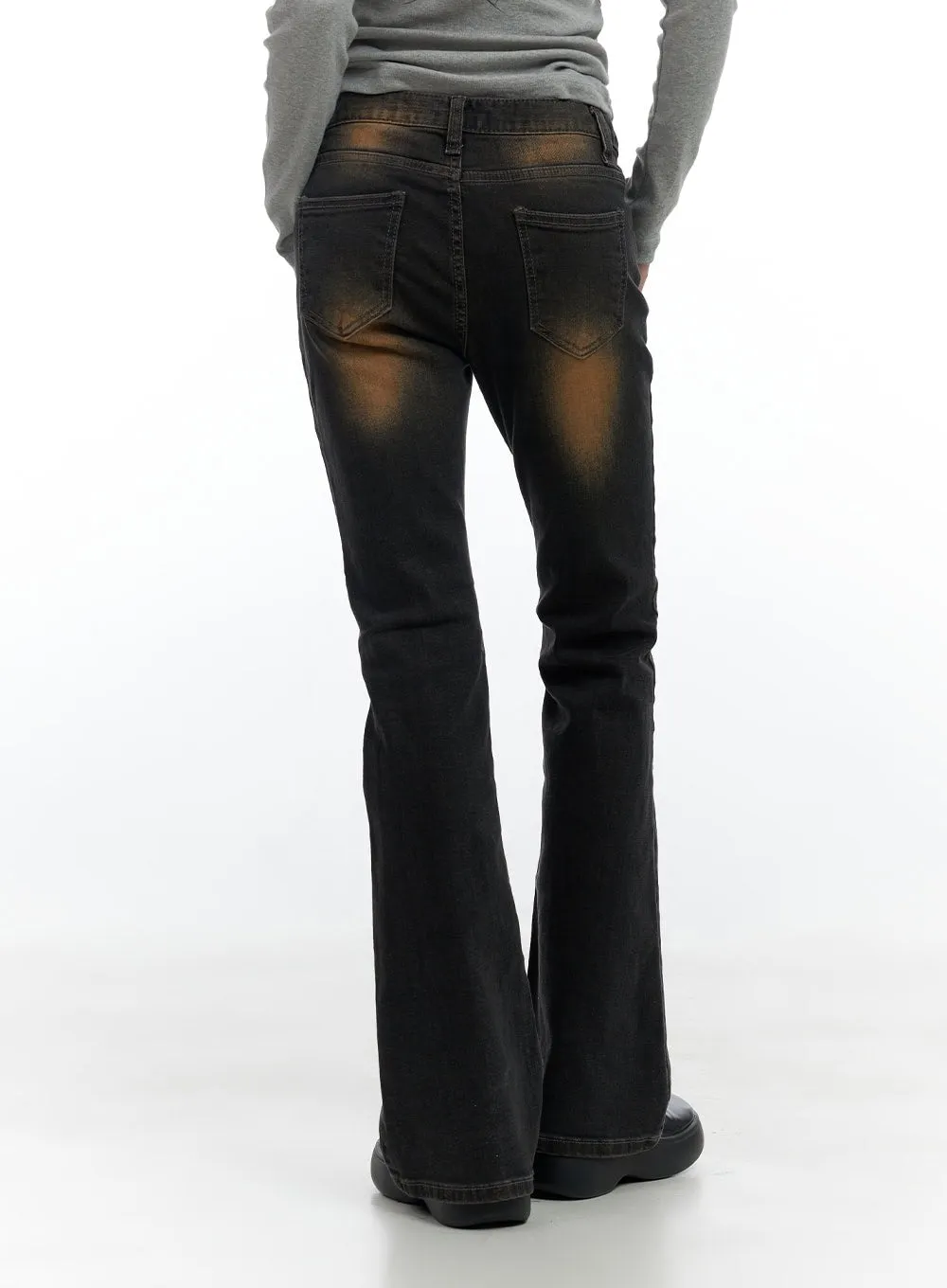Harley Slim Washed Denim Bootcut Jeans CS420