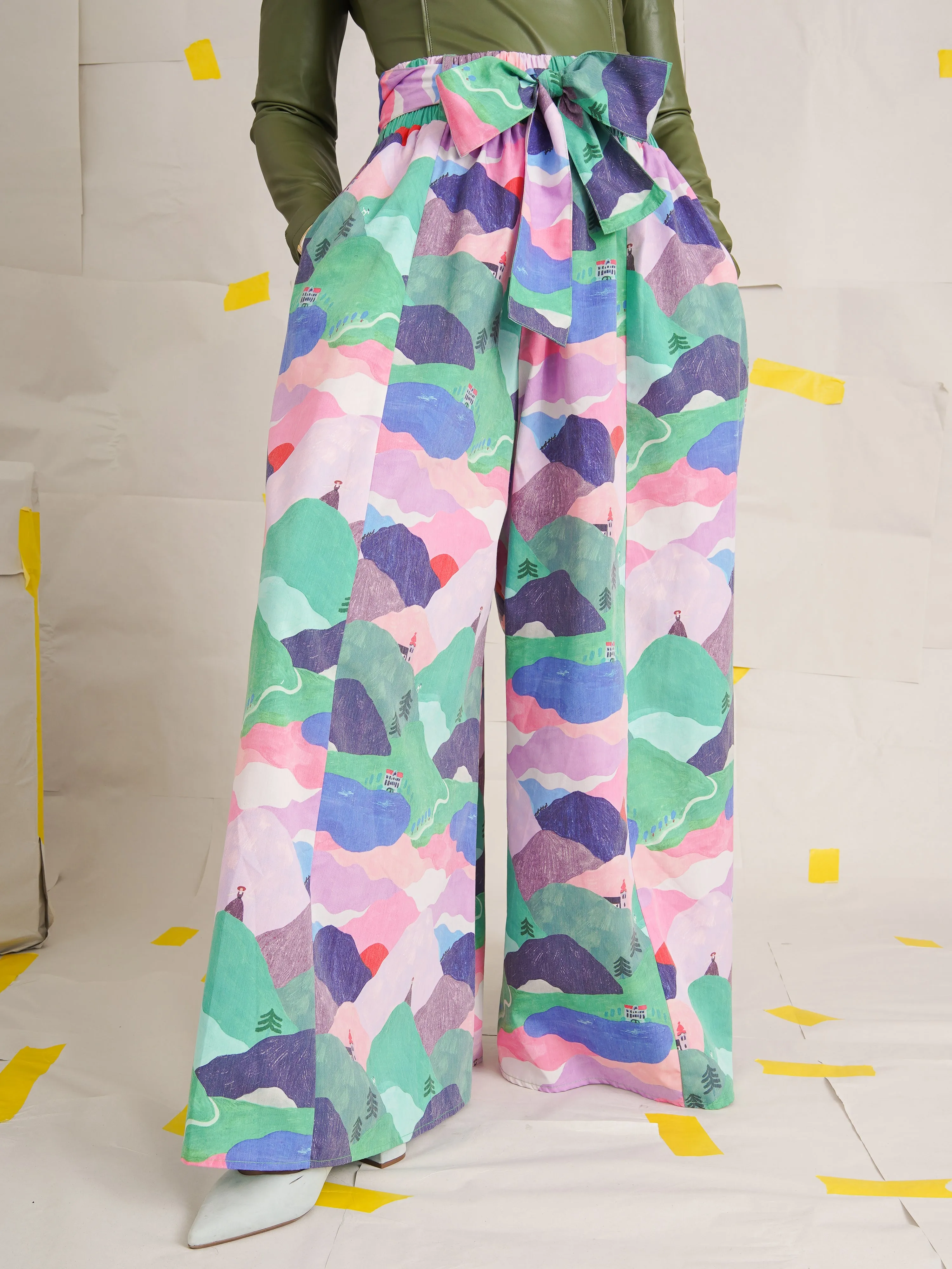 Ile Oba Wide-Leg Palazzo Pants