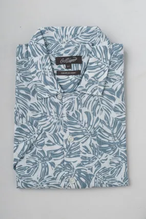 Leisure Fit Short Sleeves-Casual Shirts-Blue Aegean