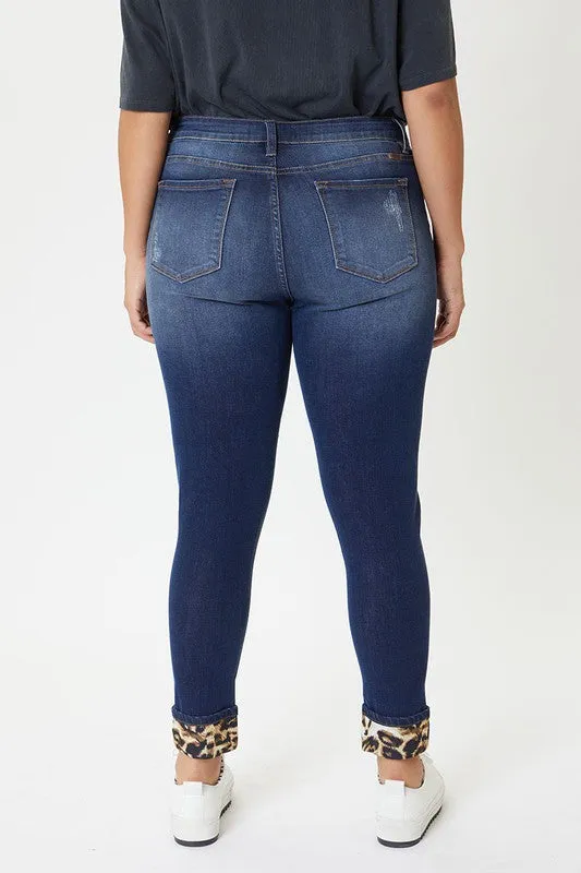 Leopard Patch Skinny  Jeans