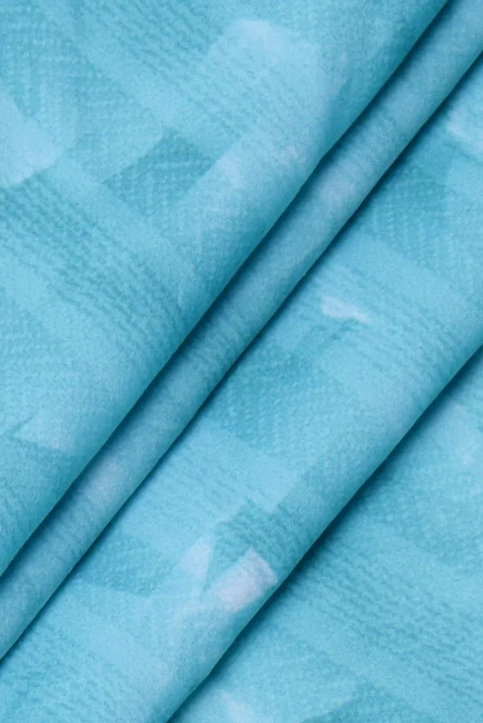 Light green Abstract Print Digital Crepe Fabric