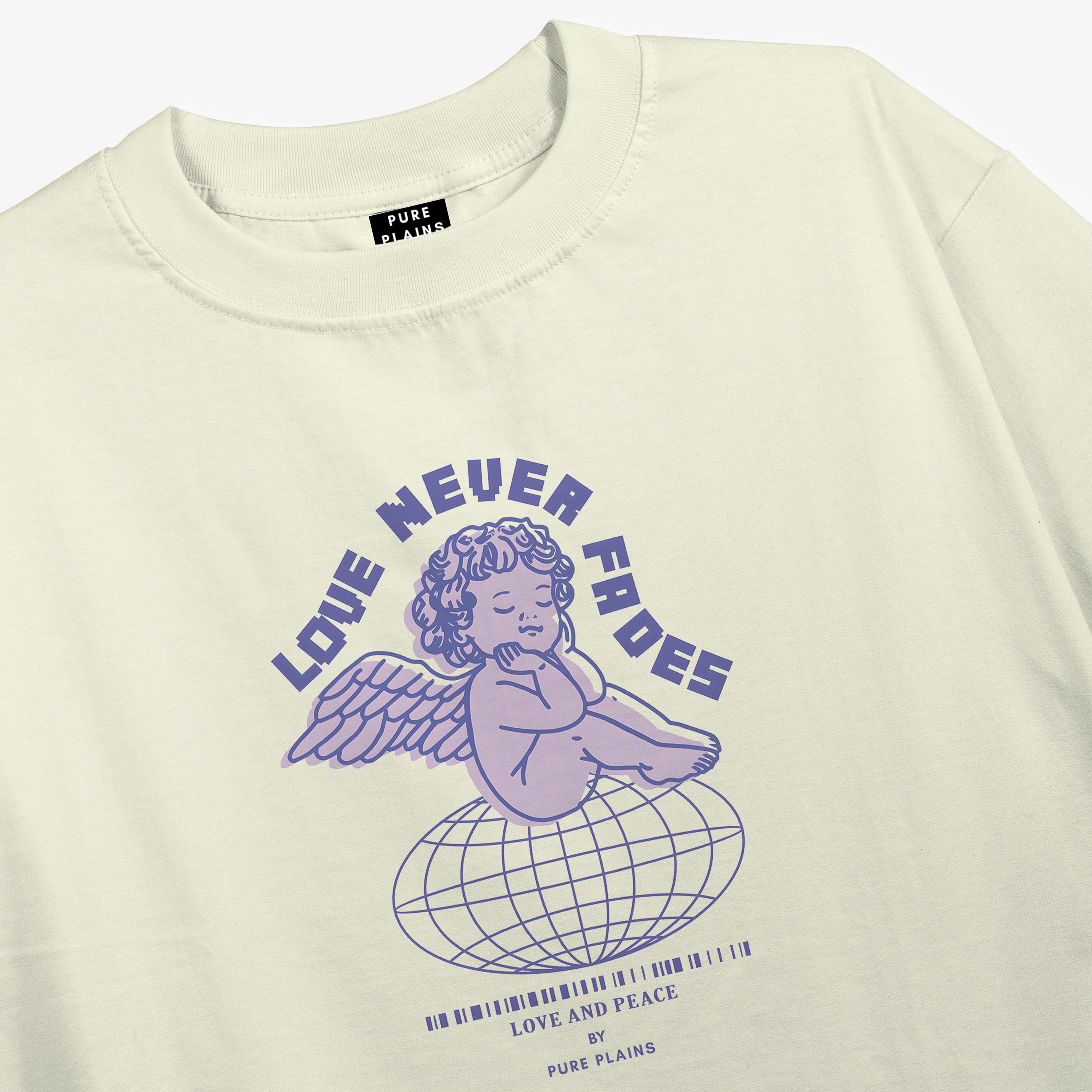 Love Never Fades Oversized Cream Tshirt