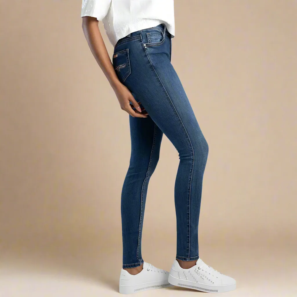 Mila Rose - Skinny Leg Jean - Medium Vintage Blue