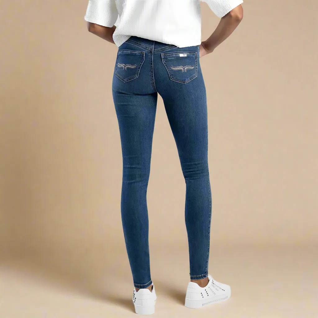 Mila Rose - Skinny Leg Jean - Medium Vintage Blue