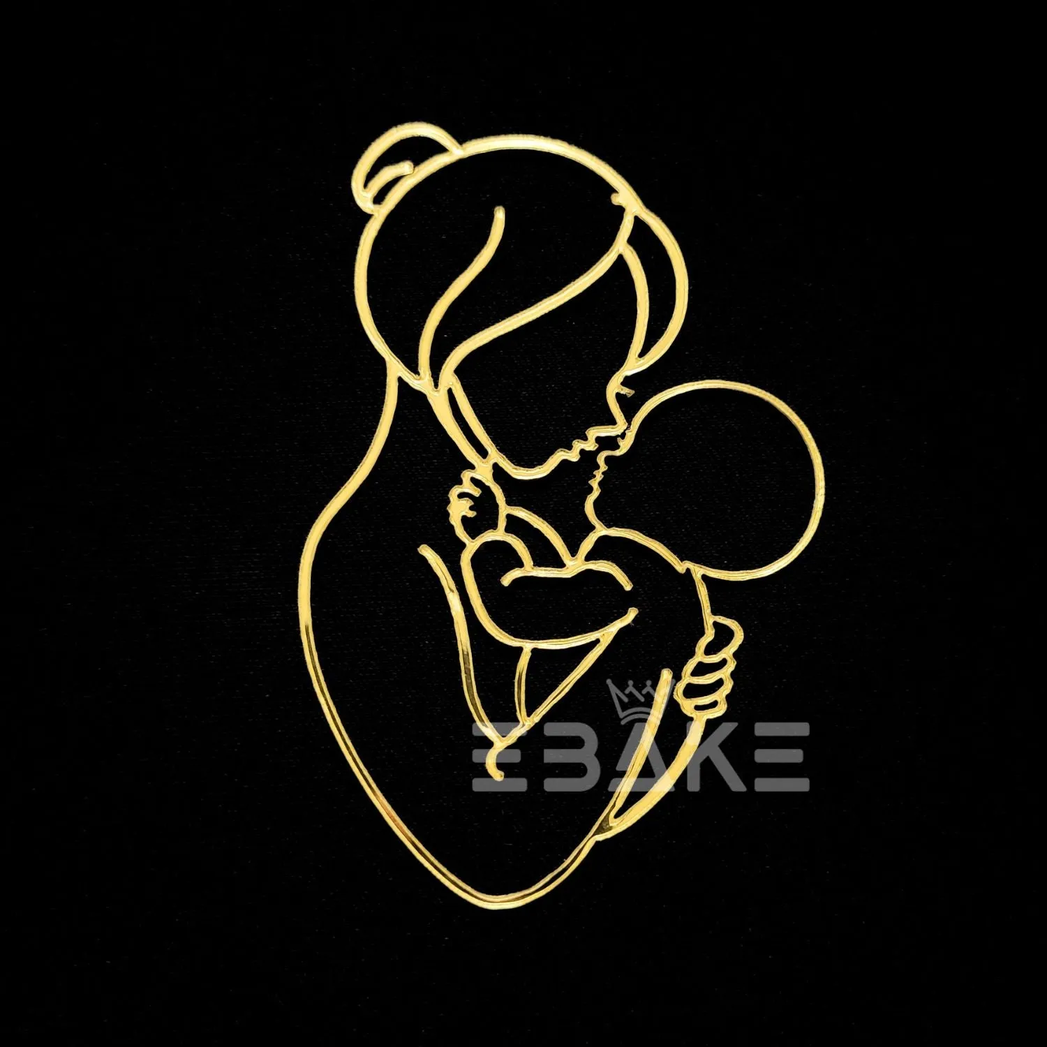 Mother & Baby Line Art Mini Cutout