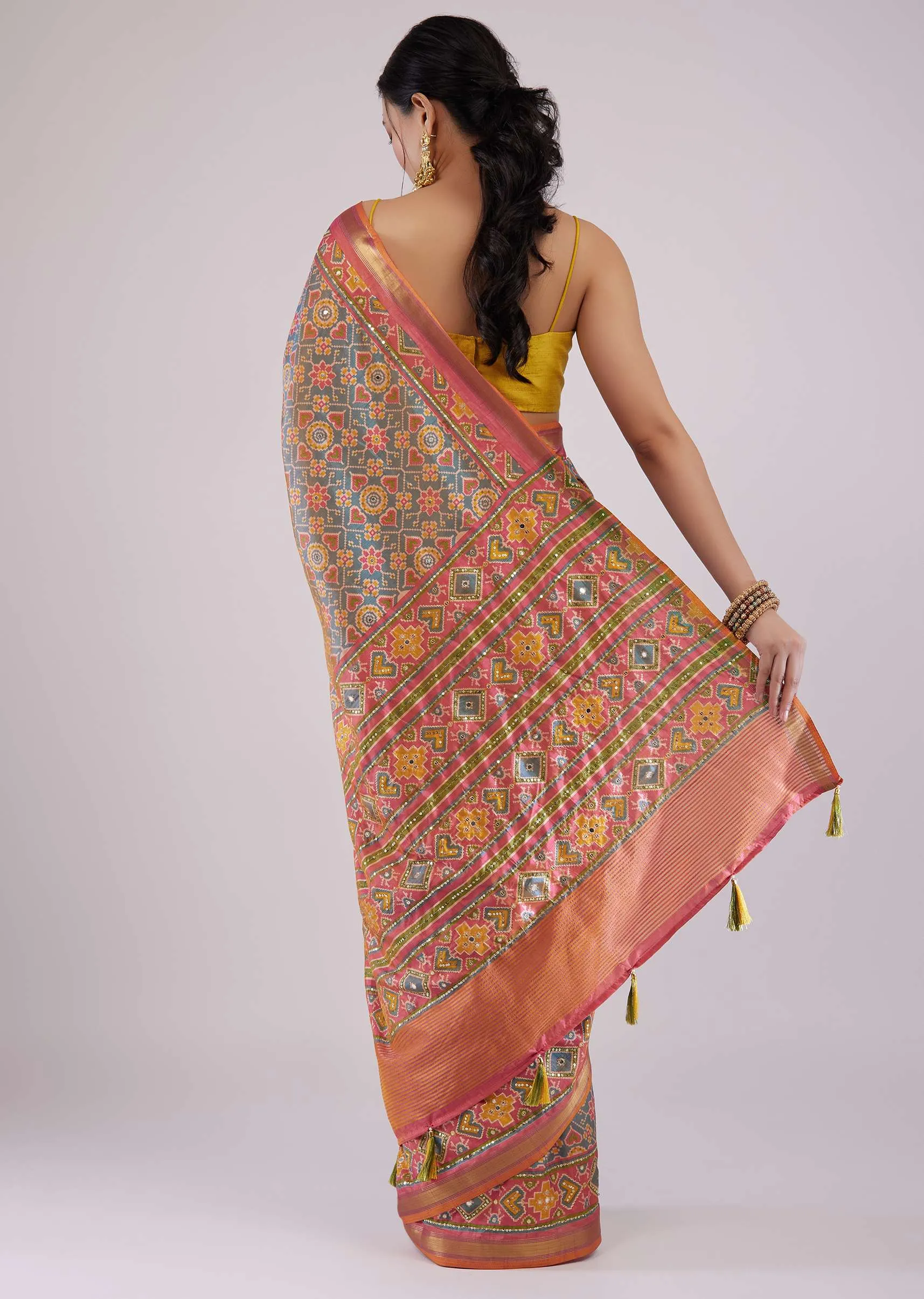 Multicolored Patola Print Saree
