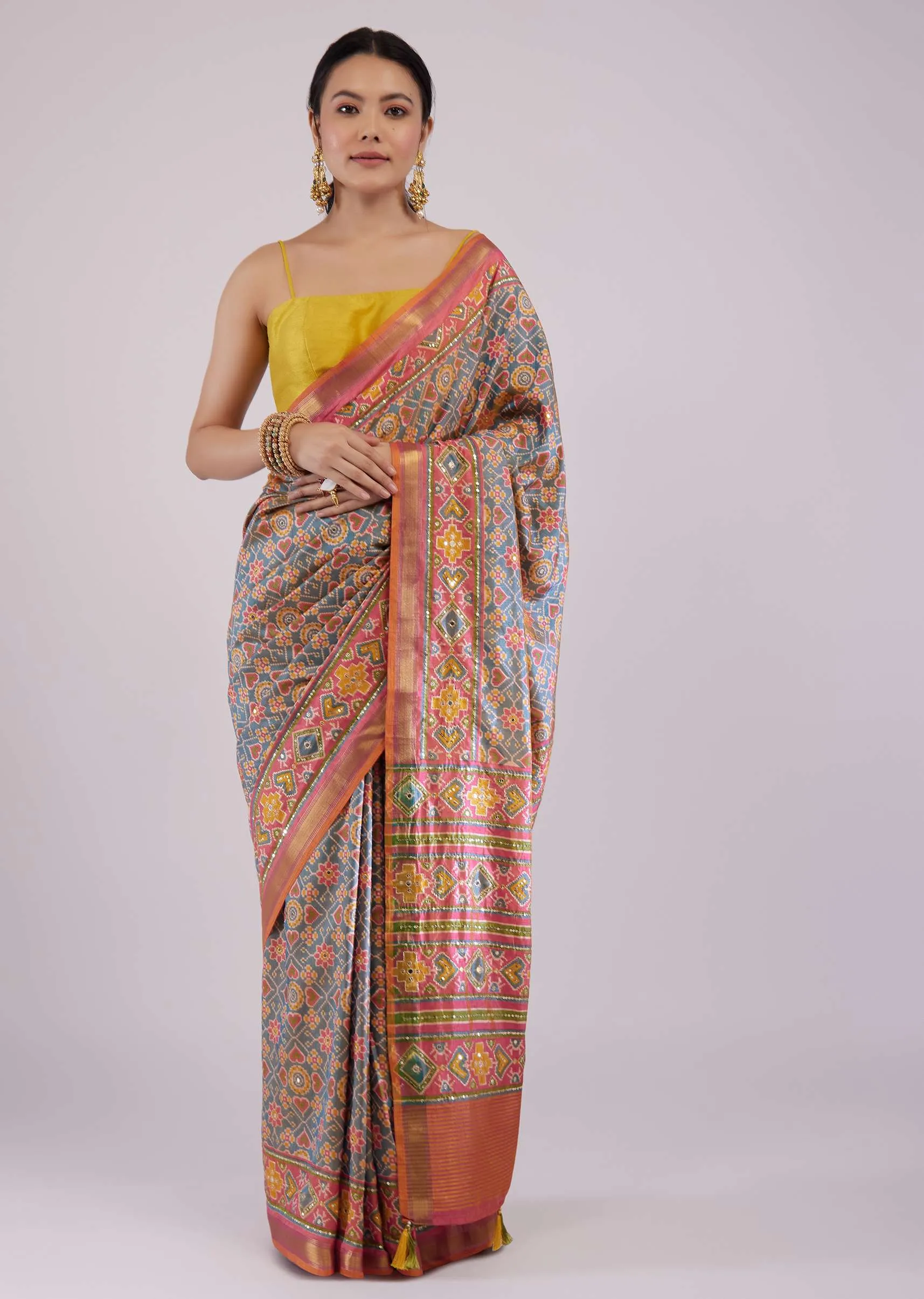 Multicolored Patola Print Saree