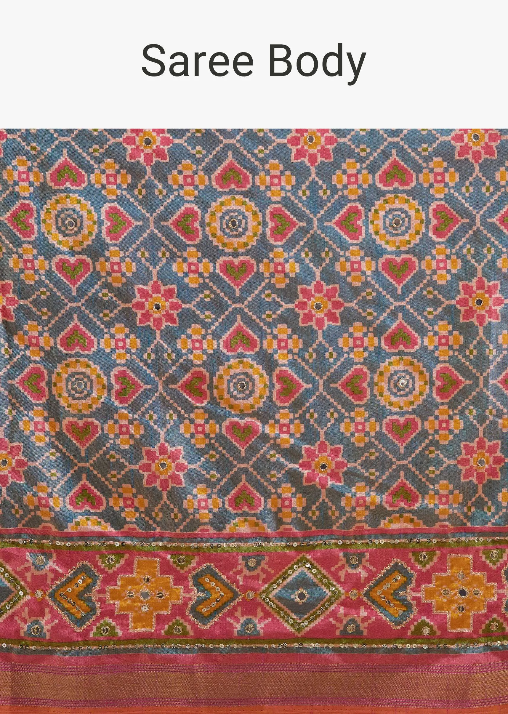 Multicolored Patola Print Saree