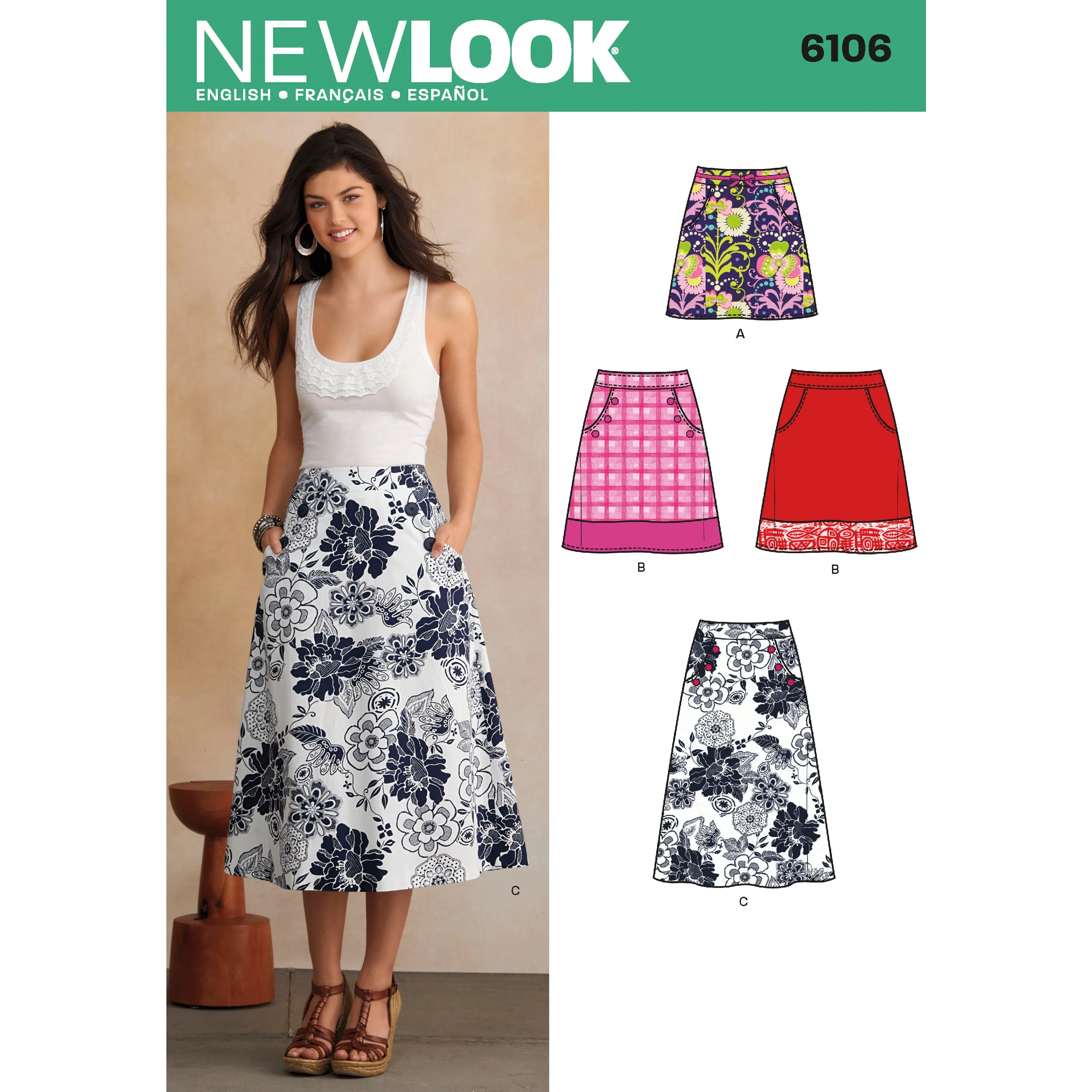 New Look Sewing Pattern 6106 - Misses' Skirts