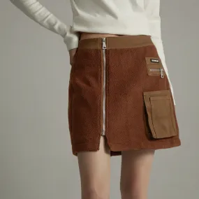 Pocket Fleece Mini Skirt