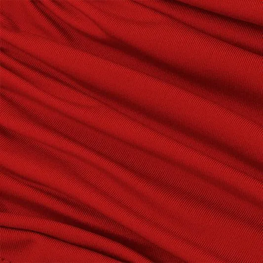 Ruched Red Halter Top with Side Draping
