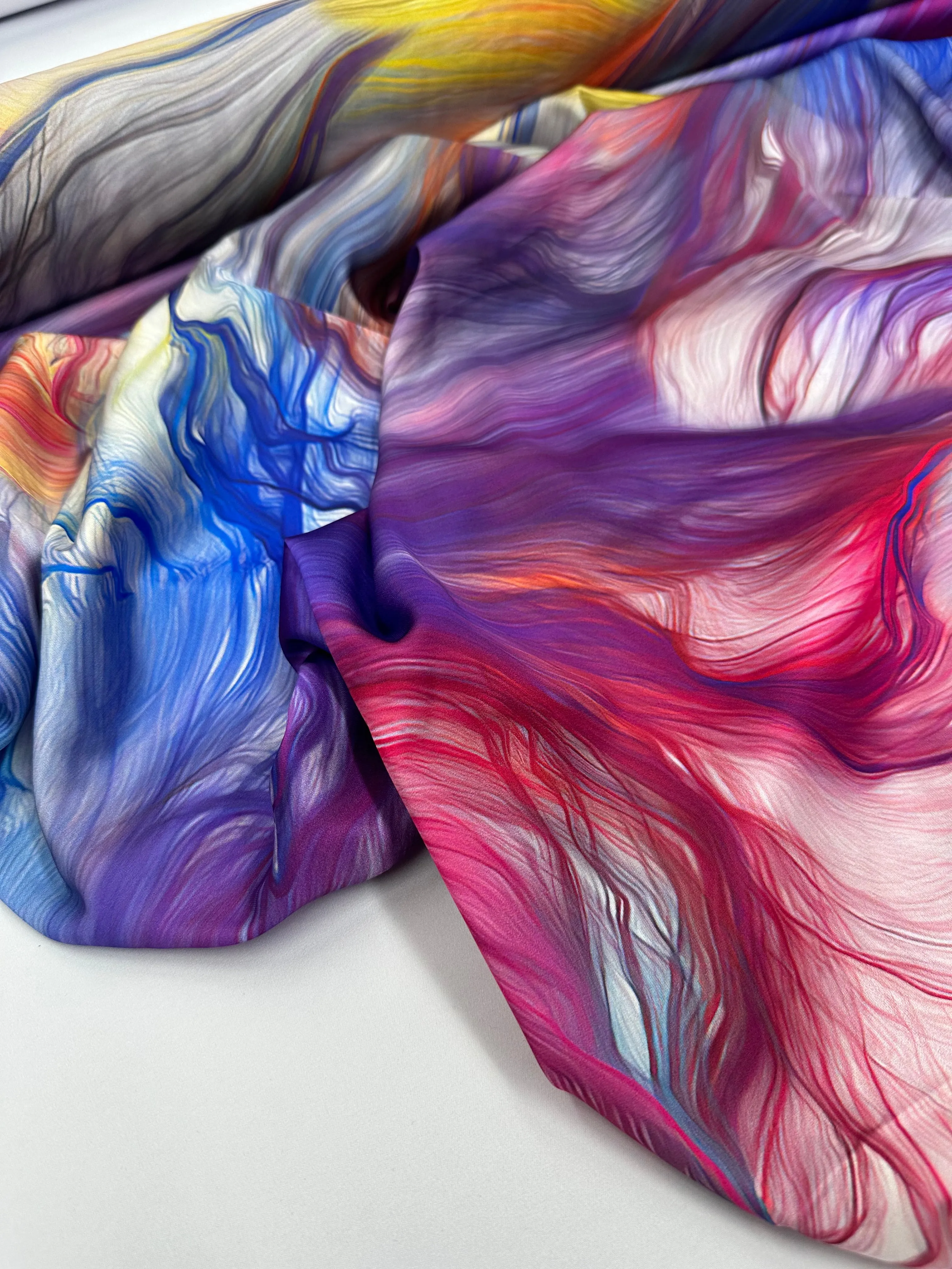 Satin Prints  - Marble Pink Multi